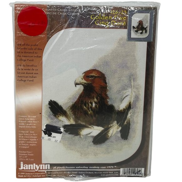 Set of Native American Southwest Cross Stitch Patterns+ Kit Janlynn‎ Gold Five - Picture 2 of 11